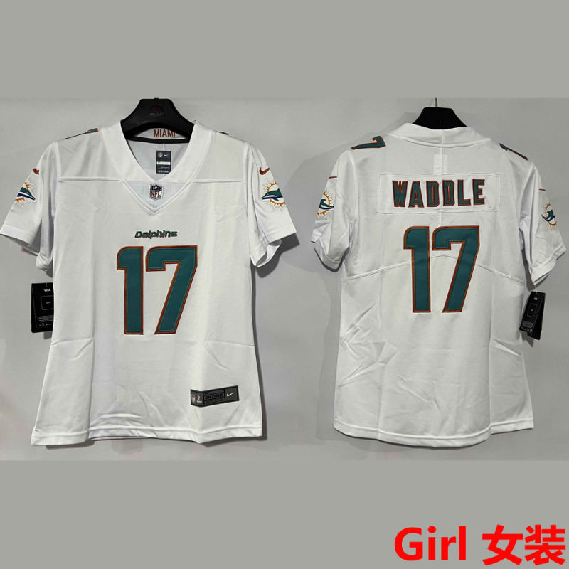 WADDLE #17 Miami Dolphins Girl NFL Jersey
