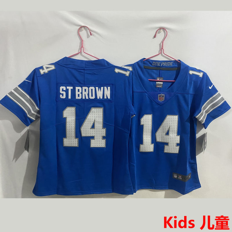 ST BROWN #14 Detroit Lions Kids NFL Jersey