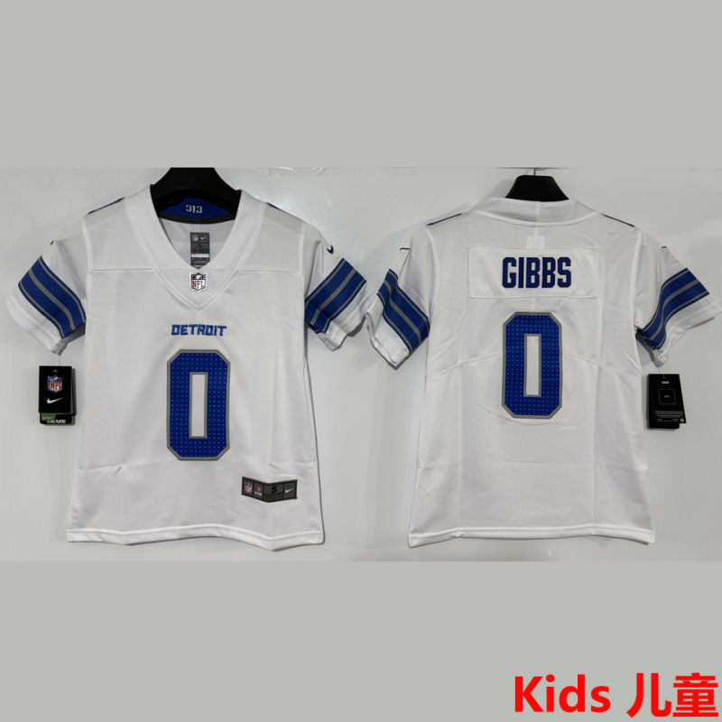 GIBBS #0 Detroit Lions Kids NFL Jersey