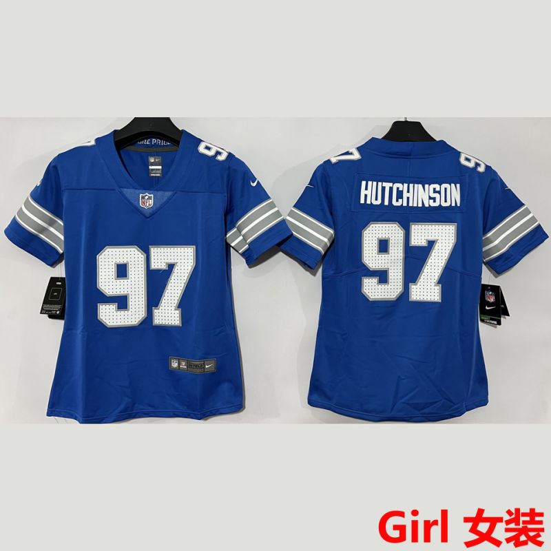 HUTCHINSON #97 Detroit Lions Girl NFL Jersey