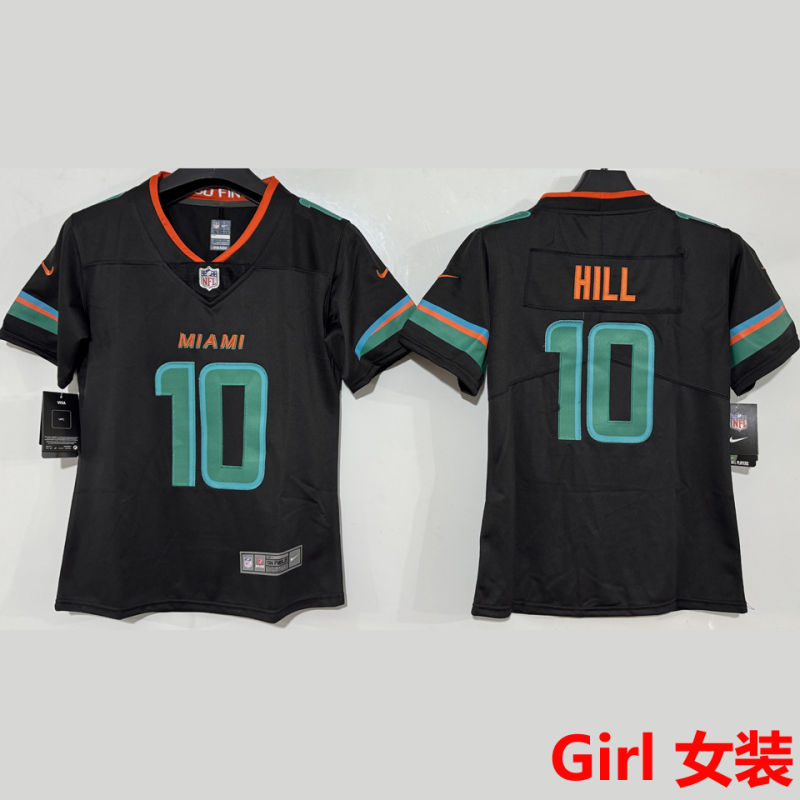 HILL #10 Miami Dolphins Girl NFL Jersey