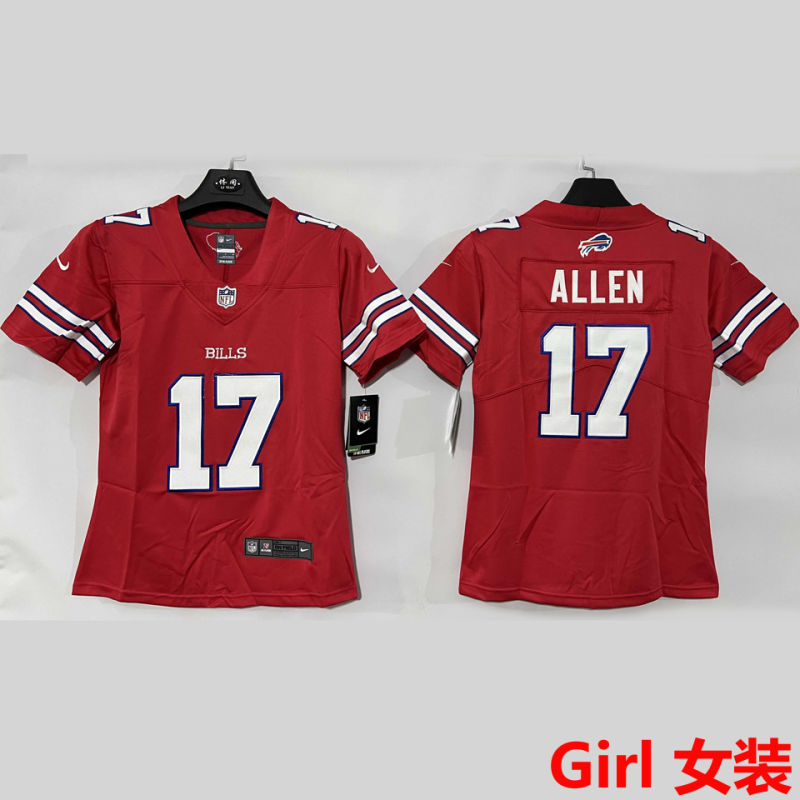 ALLEN #17 Buffalo Bills Girl NFL Jersey