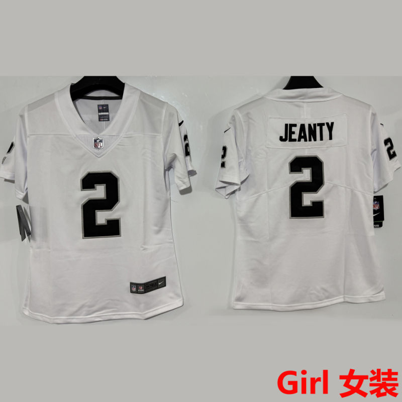JEANTY #2 Las Vegas Raiders Girl NFL Jersey