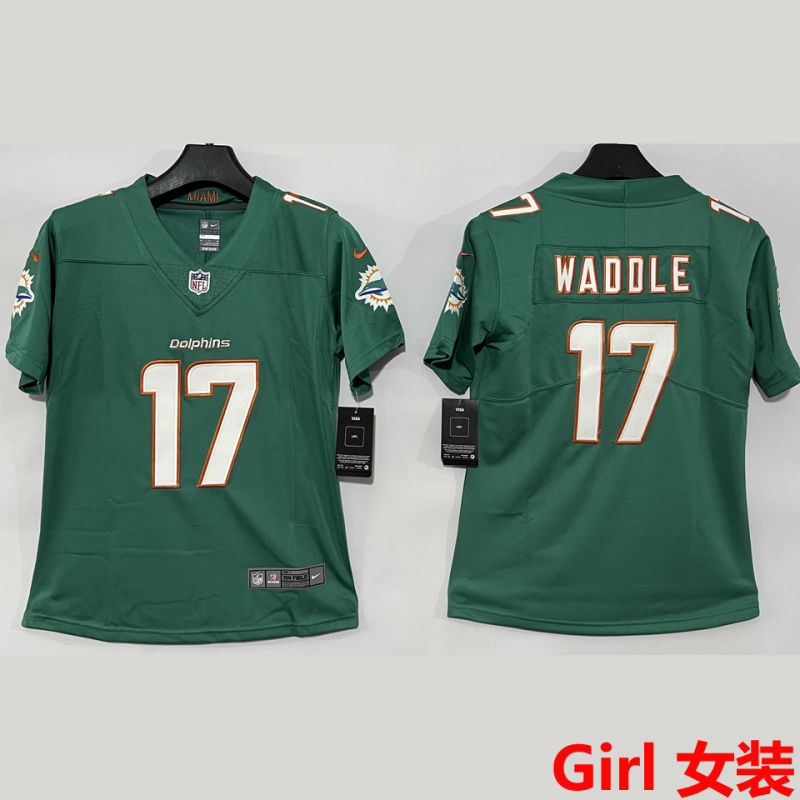 WADDLE #17 Miami Dolphins Girl NFL Jersey