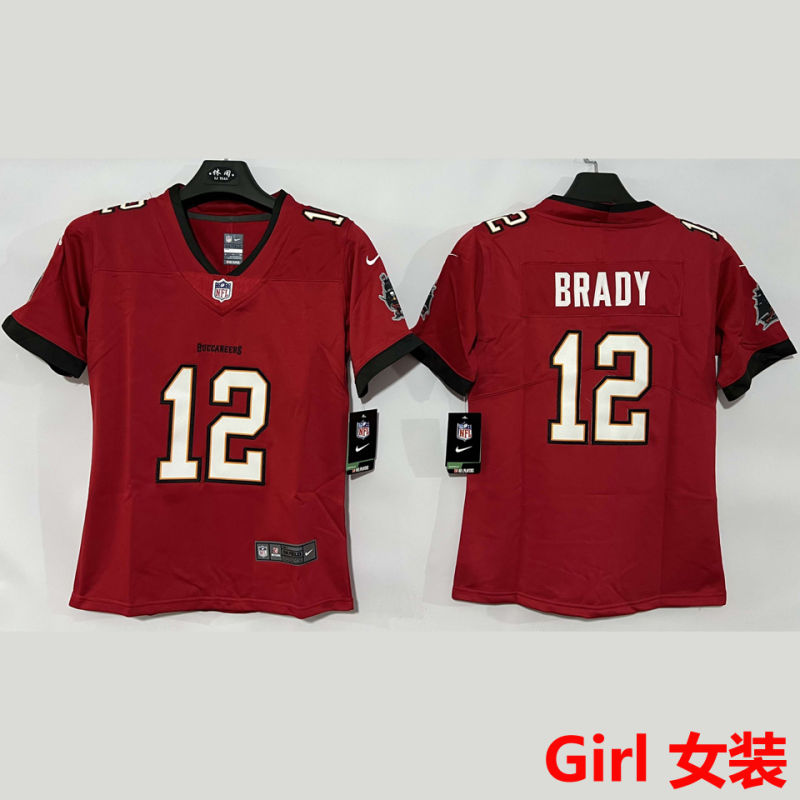 BRADY #12 Tampa Bay Buccaneers Girl NFL Jersey