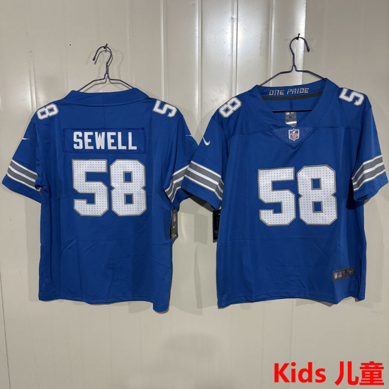 SEWELL #58 Detroit Lions Kids NFL Jersey