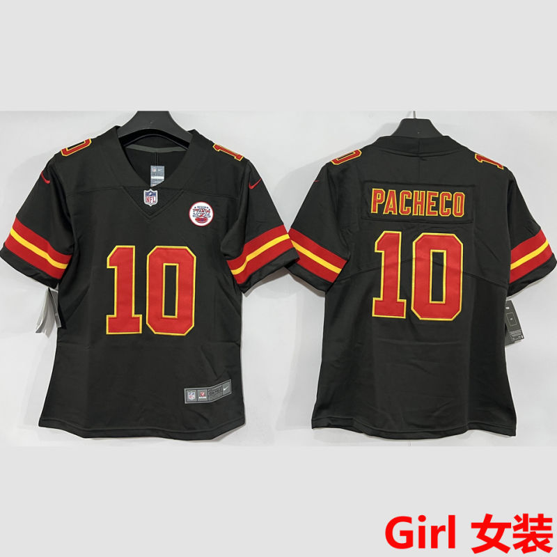 PACHECO #10 Kansas City Chiefs Girl NFL Jersey