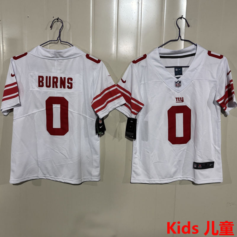 BURNS #0 New York Giants Kids NFL Jersey