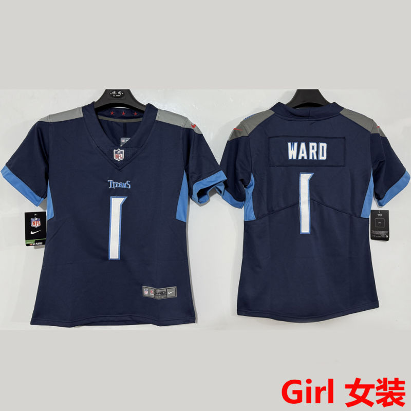 WARD #1 Tennessee Titans Girl NFL Jersey