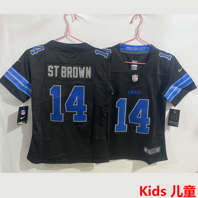 ST BROWN #14 Detroit Lions Kids NFL Jersey