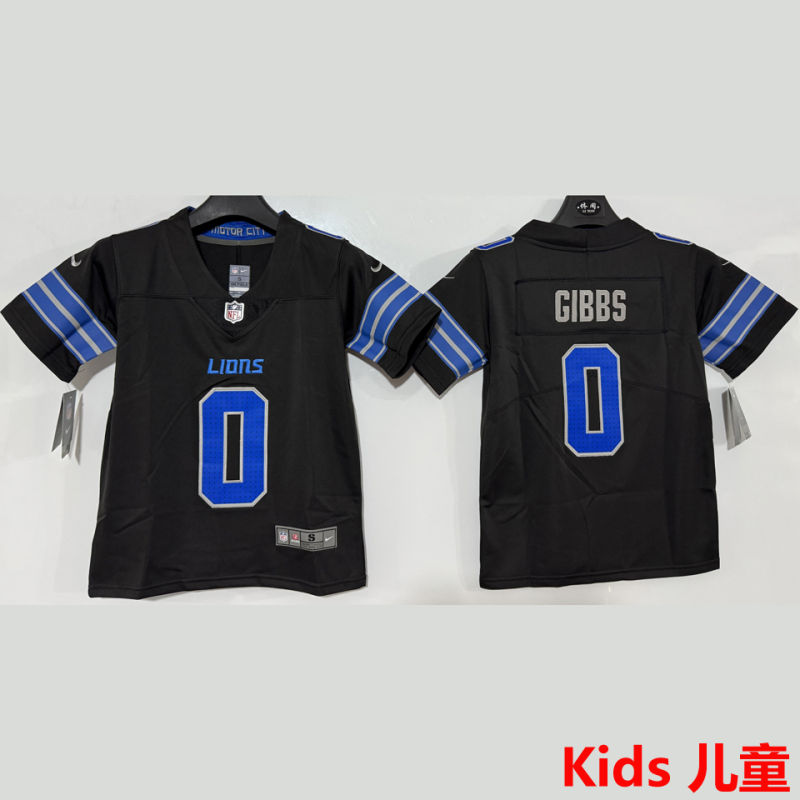 GIBBS #0 Detroit Lions Kids NFL Jersey