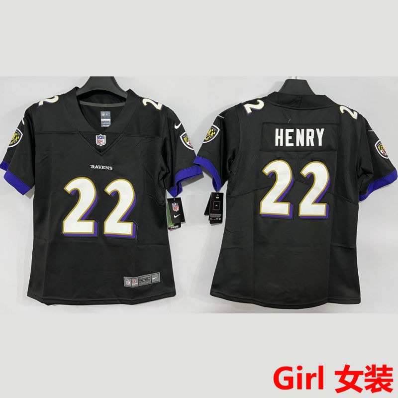 HENRY #22 Baltimore Ravens Girl NFL Jersey