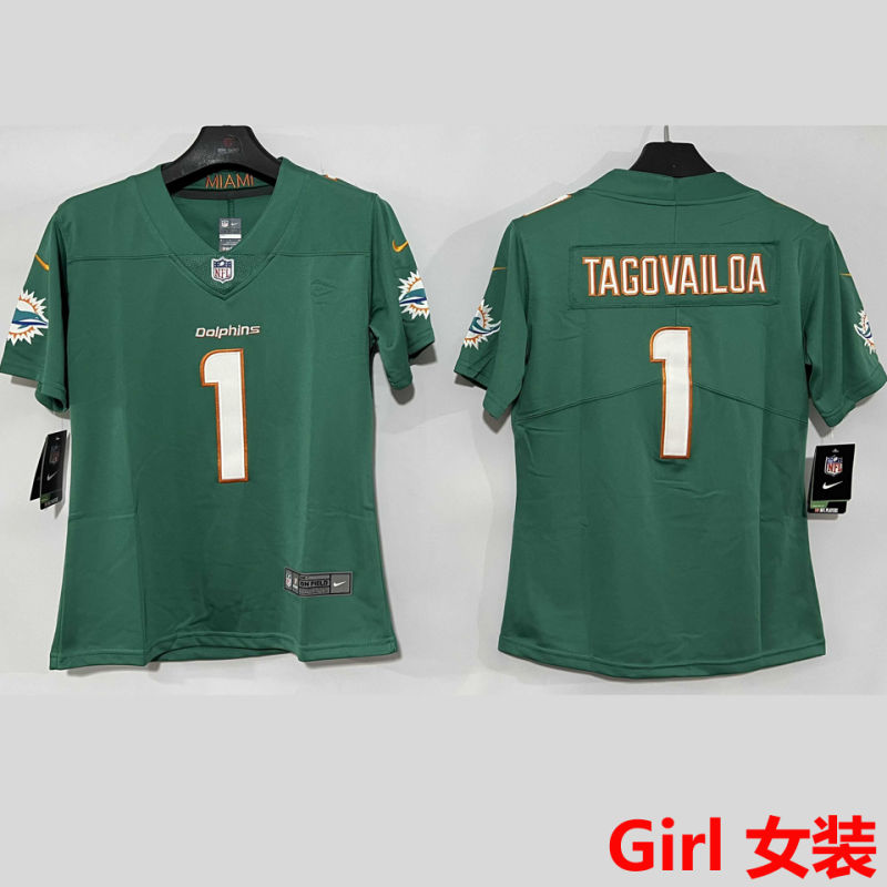 TAGOVAILOA #1 Miami Dolphins Girl NFL Jersey