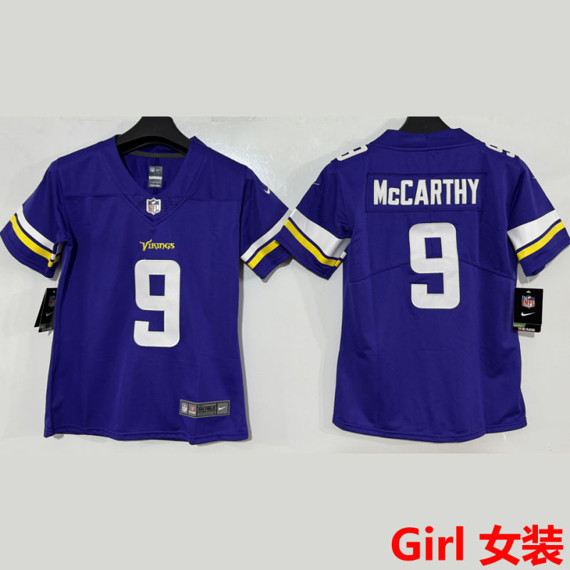 McCARTHY #9 Minnesota Vikings Girl NFL Jersey