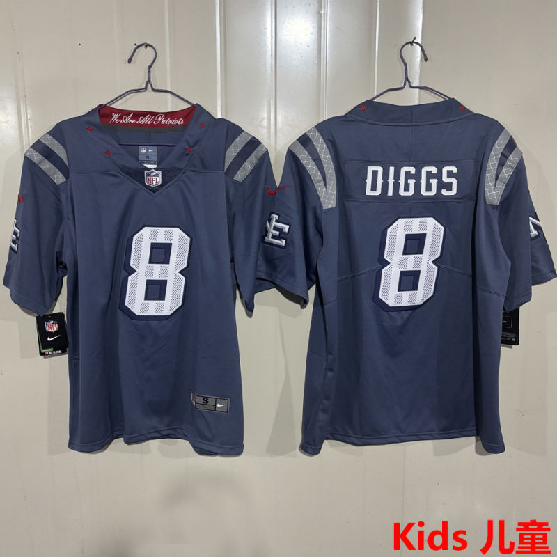 DIGGS #8 New England Patriots Kids NFL Jersey