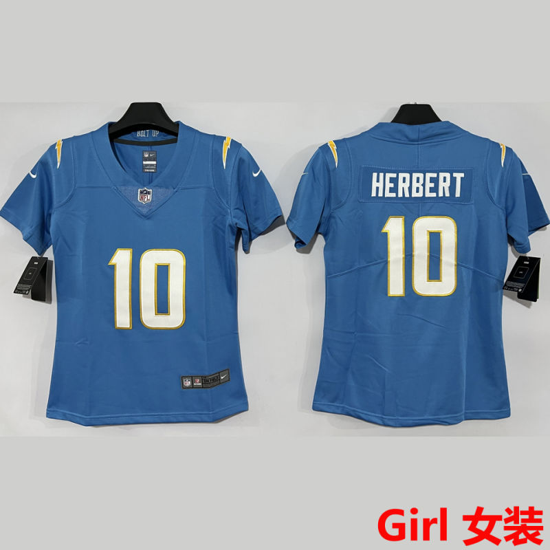 HERBERT #10 Los Angeles Chargers Girl NFL Jersey