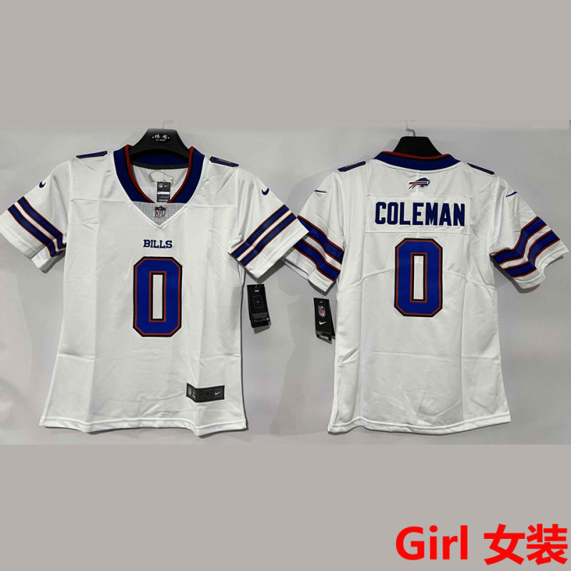 COLEMAN #0 Buffalo Bills Girl NFL Jersey