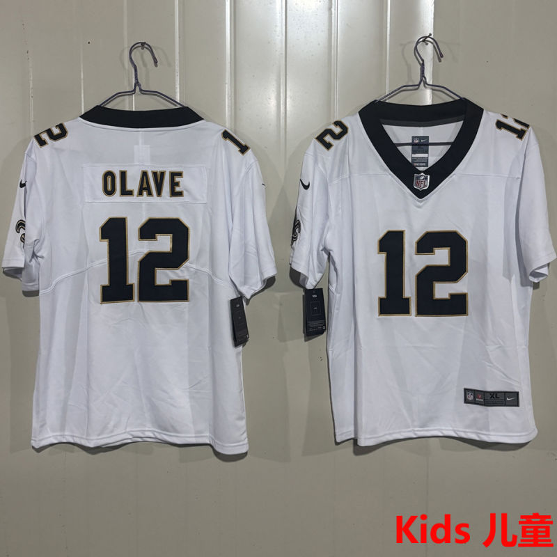 OLAVE #12 New Orleans Saints Kids NFL Jersey