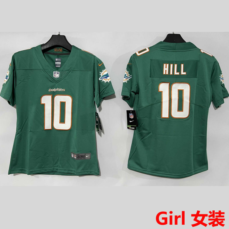 HILL #10 Miami Dolphins Girl NFL Jersey
