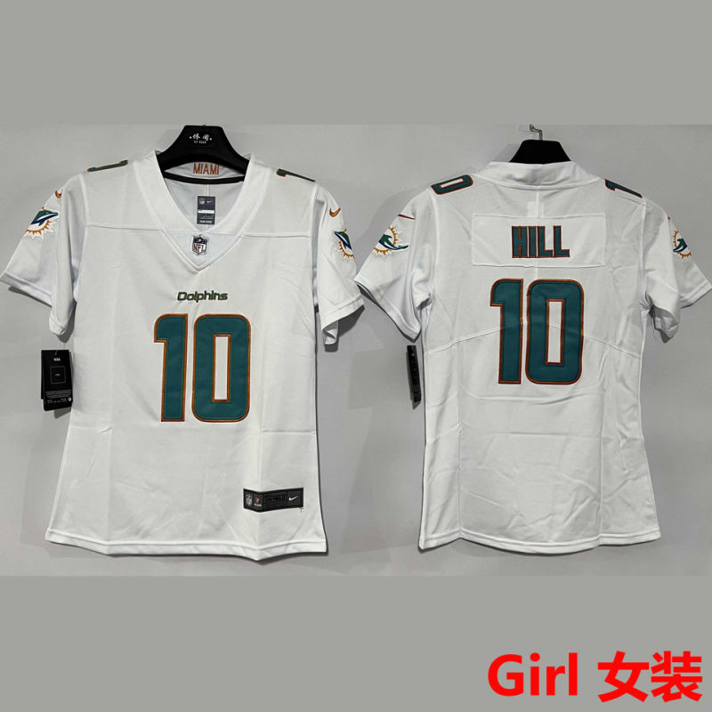 HILL #10 Miami Dolphins Girl NFL Jersey