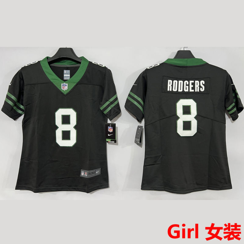 RODGERS #8 New York Jets Girl NFL Jersey
