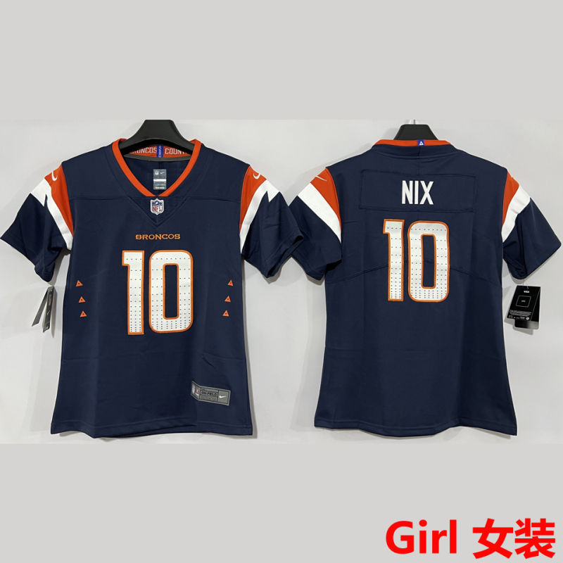 NIX #10 Denver Broncos Girl NFL Jersey