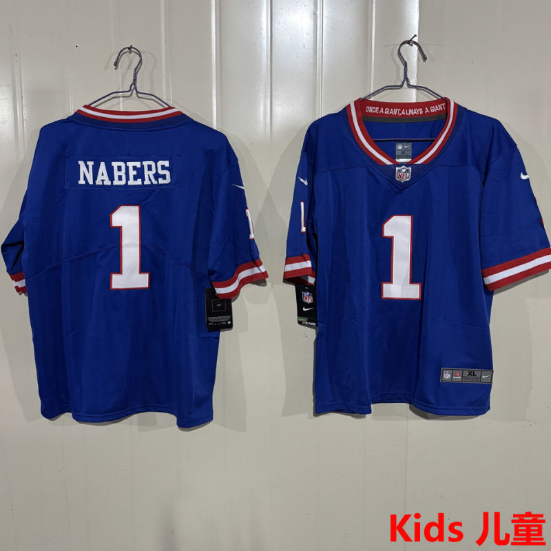 NABERS #1 New York Giants Kids NFL Jersey