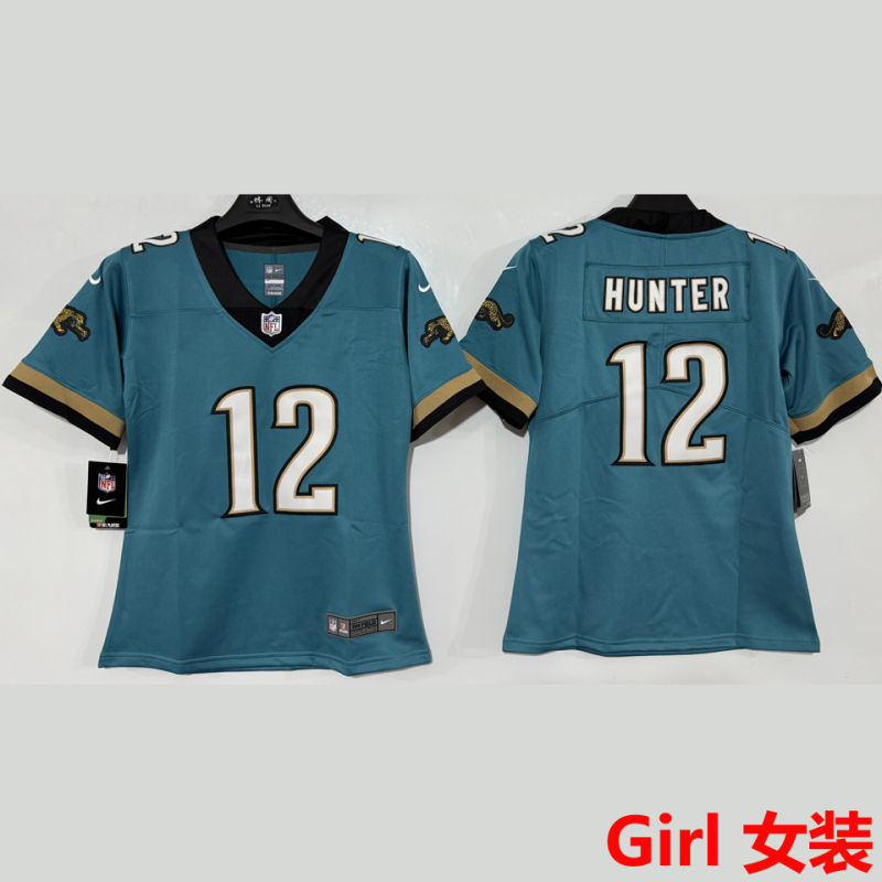 HUNTER #12 Jacksonville Jaguars Girl NFL Jersey