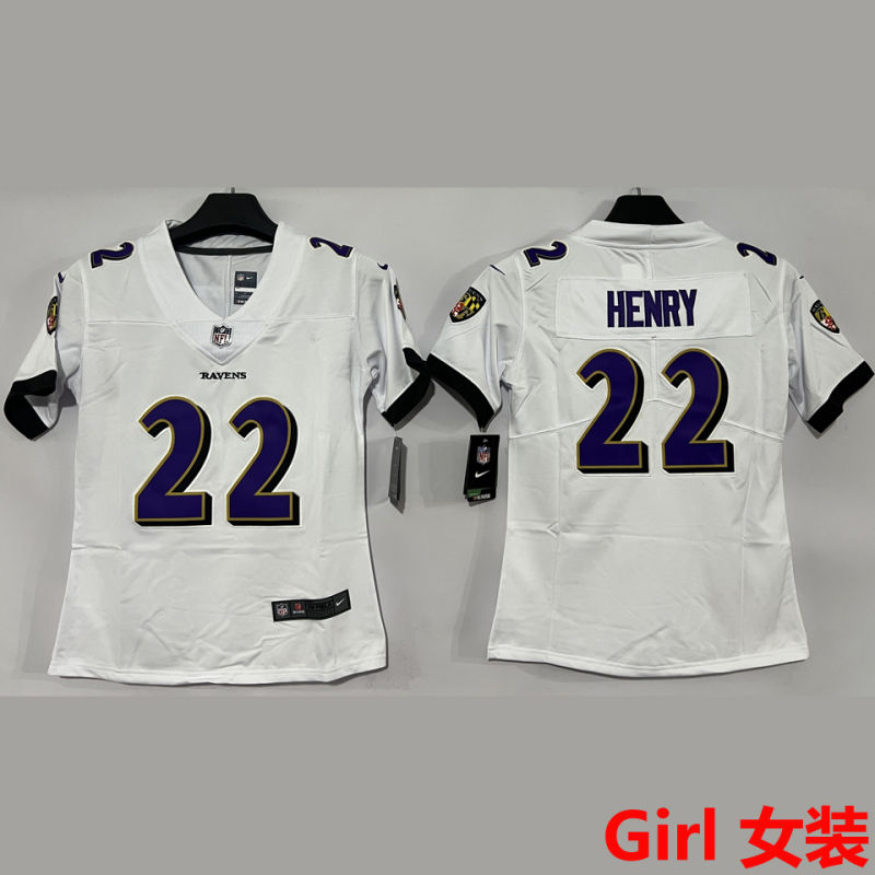 HENRY #22 Baltimore Ravens Girl NFL Jersey