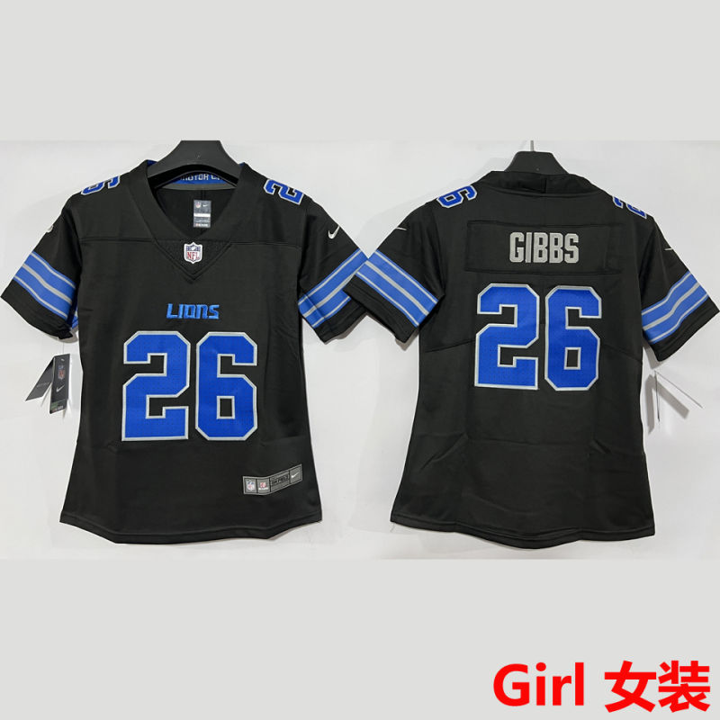 GIBBS #26 Detroit Lions Girl NFL Jersey