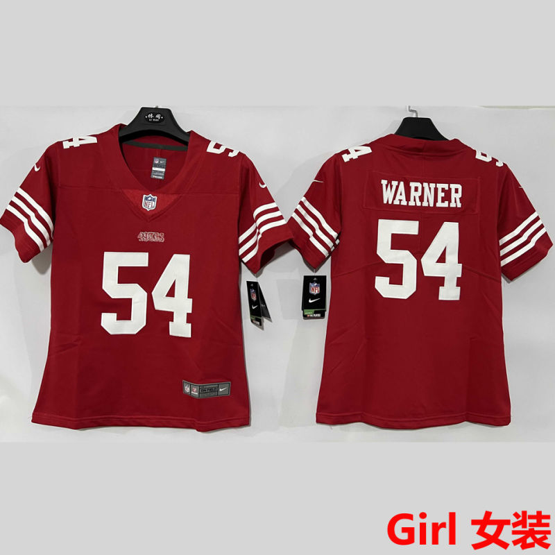 WARNER #54 San Francisco 49ers Girl NFL Jersey #49