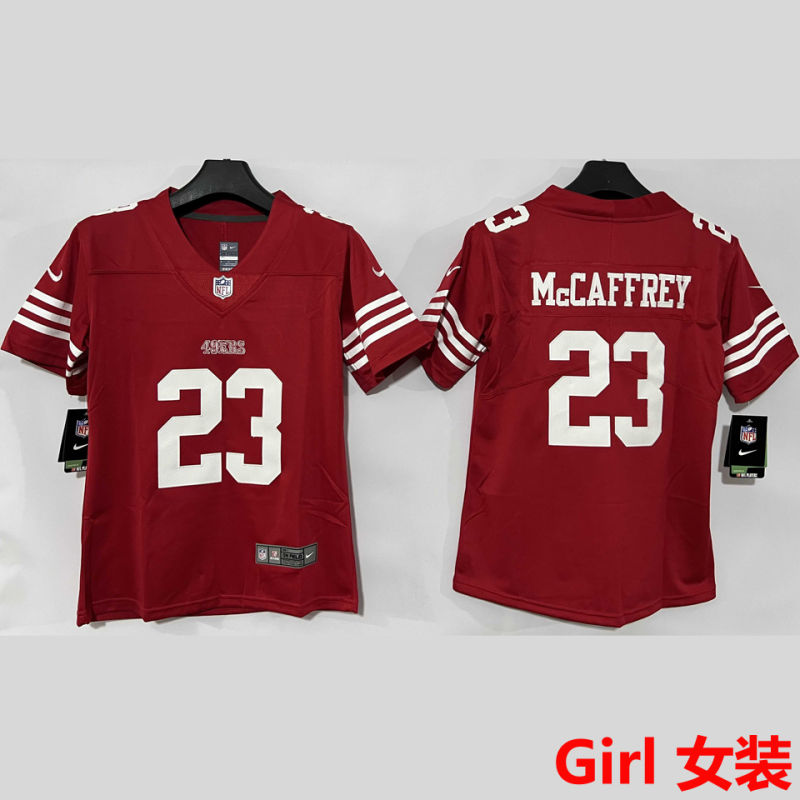 McCAFFREY #23 San Francisco 49ers Girl NFL Jersey #49