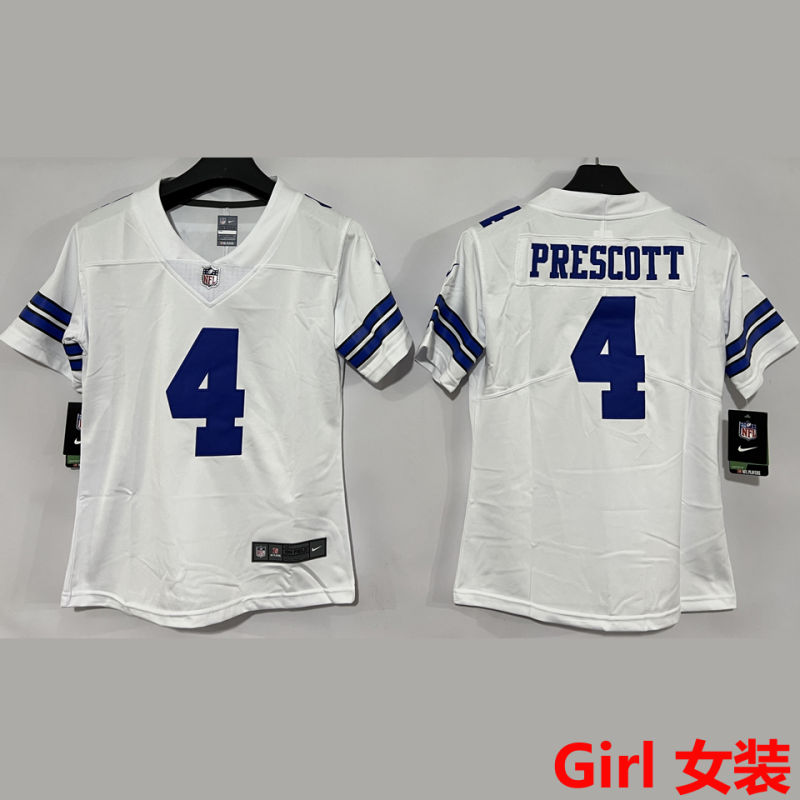 PRESCOTT #4 Dallas Cowboys Girl NFL Jersey