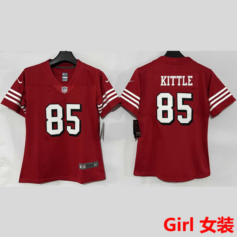 KITTLE #85 San Francisco 49ers Girl NFL Jersey #49