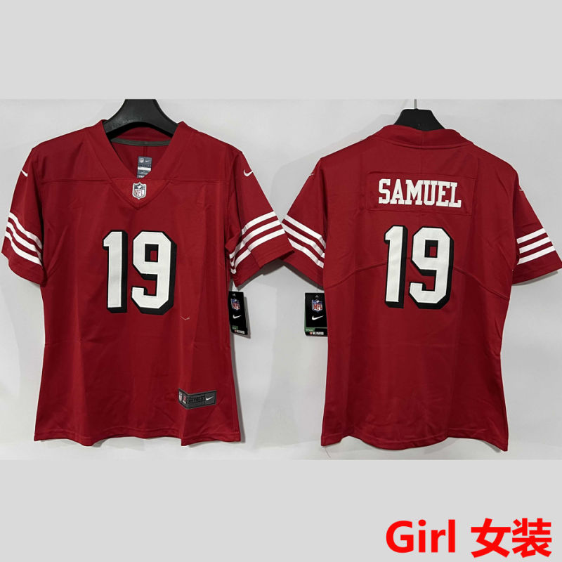 SAMUEL #19 San Francisco 49ers Girl NFL Jersey #49