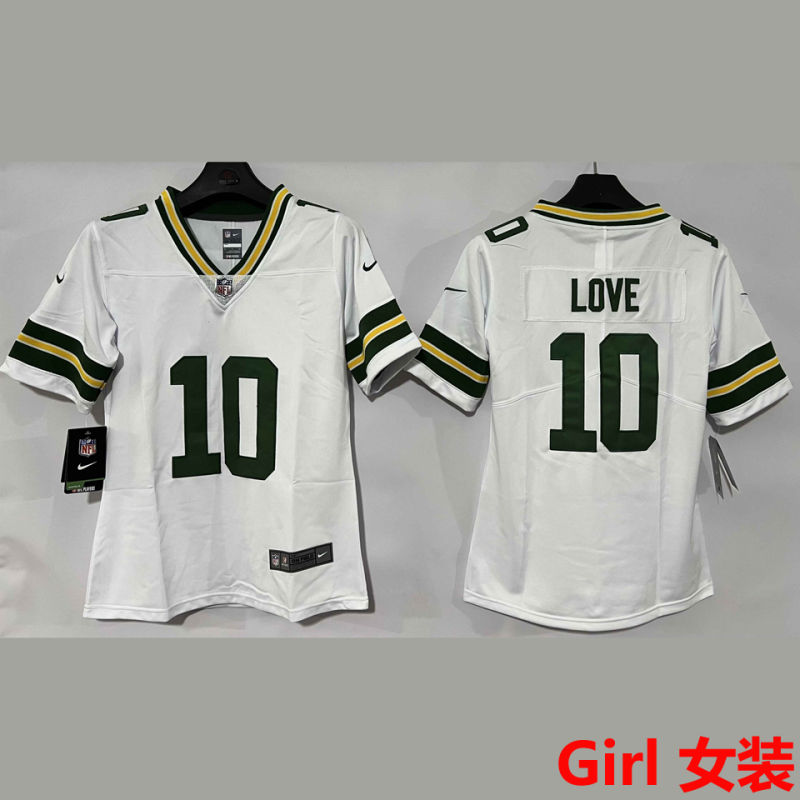 LOVE #10 Green Bay Packers Girl NFL Jersey