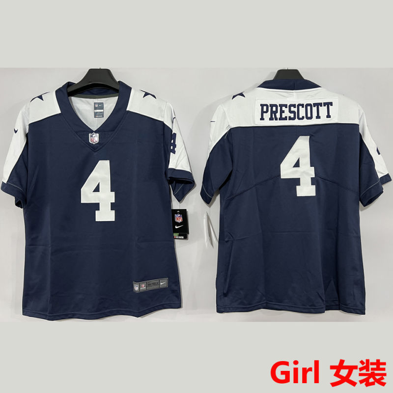 PRESCOTT #4 Dallas Cowboys Girl NFL Jersey