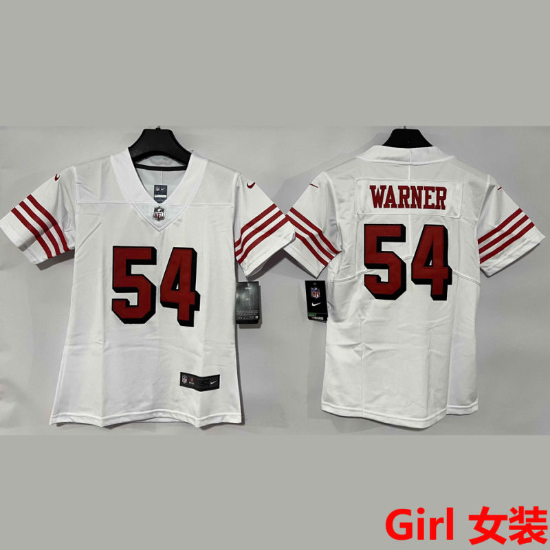 WARNER #54 San Francisco 49ers Girl NFL Jersey #49