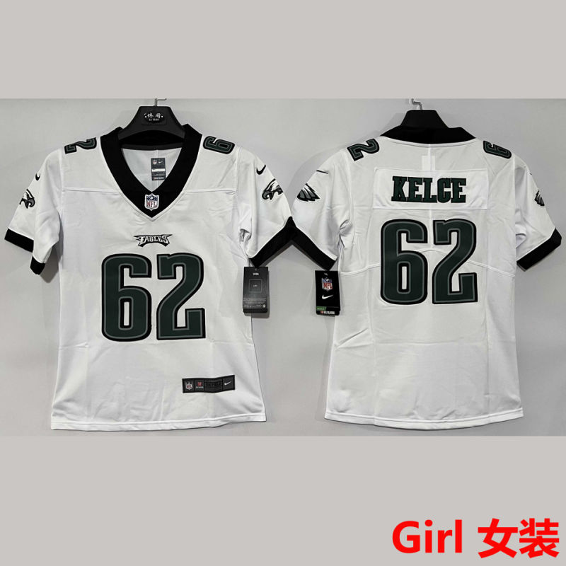 KELCE #62 Philadelphia Eagles Girl NFL Jersey