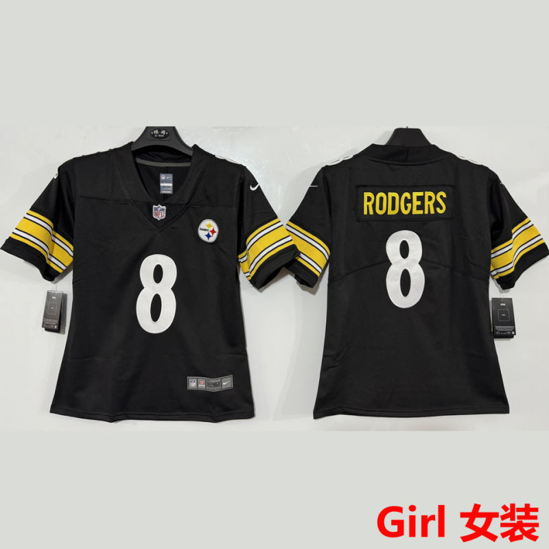 RODGERS #8 Pittsburgh Steelers Girl NFL Jersey