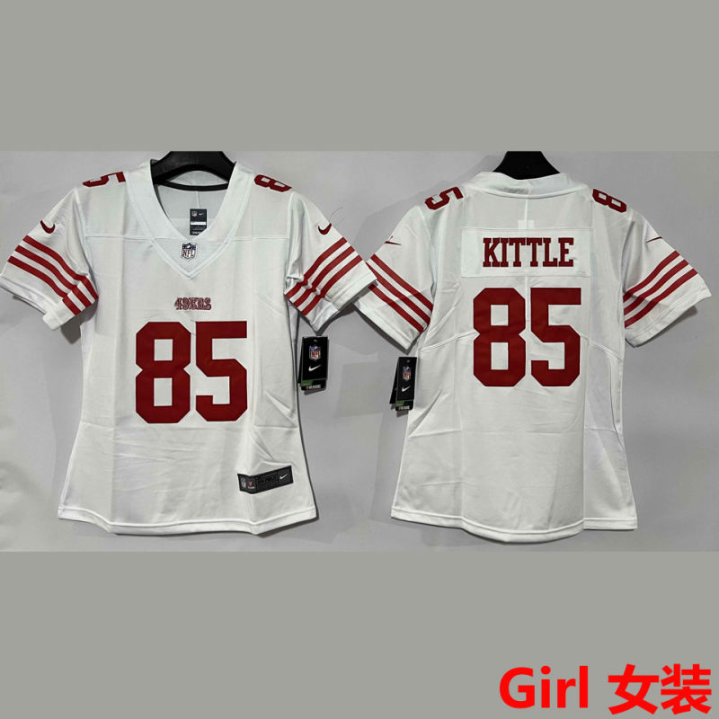 KITTLE #85 San Francisco 49ers Girl NFL Jersey #49