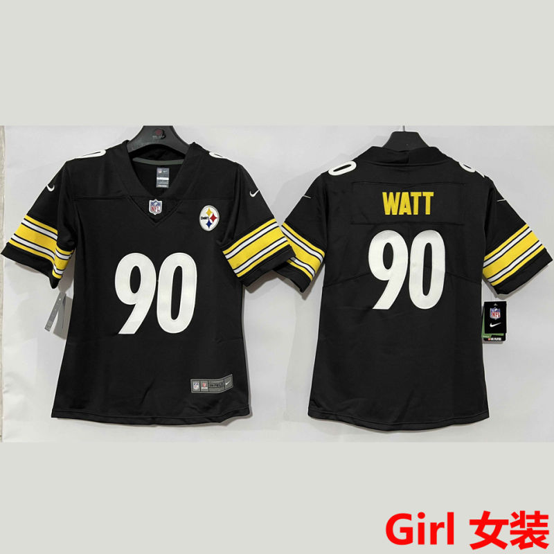 WATT #90 Pittsburgh Steelers Girl NFL Jersey