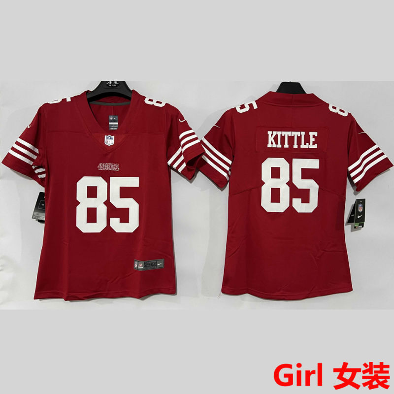 KITTLE #85 San Francisco 49ers Girl NFL Jersey #49