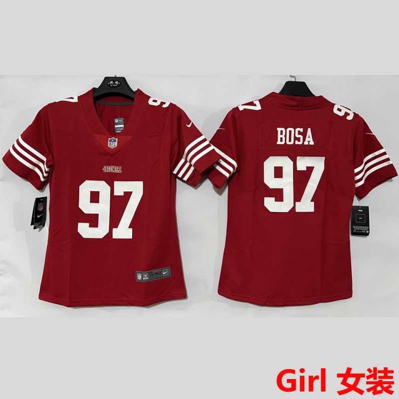 BOSA #97 San Francisco 49ers Girl NFL Jersey #49