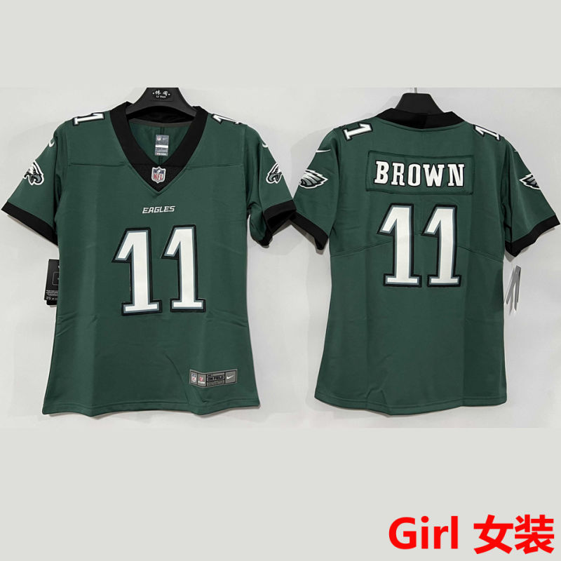 BROWN #11 Philadelphia Eagles Girl NFL Jersey