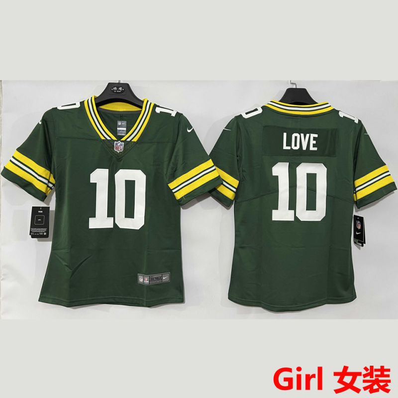 LOVE #10 Green Bay Packers Girl NFL Jersey