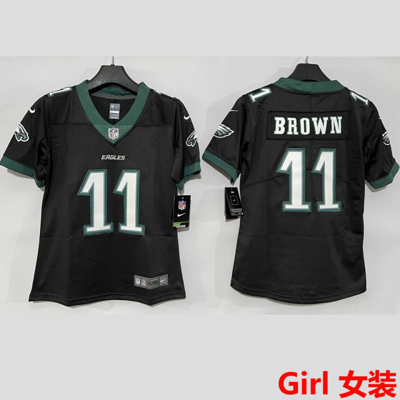 BROWN #11 Philadelphia Eagles Girl NFL Jersey