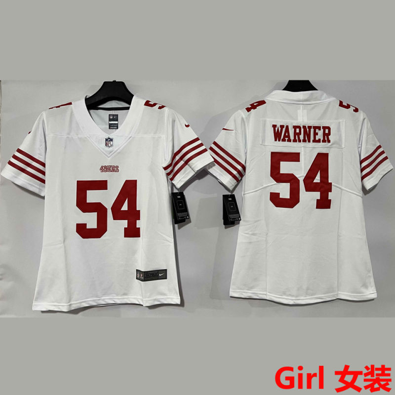 WARNER #54 San Francisco 49ers Girl NFL Jersey #49