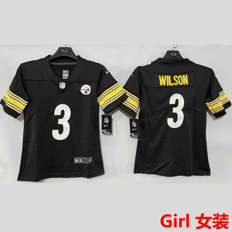 WILSON #3 Pittsburgh Steelers Girl NFL Jersey