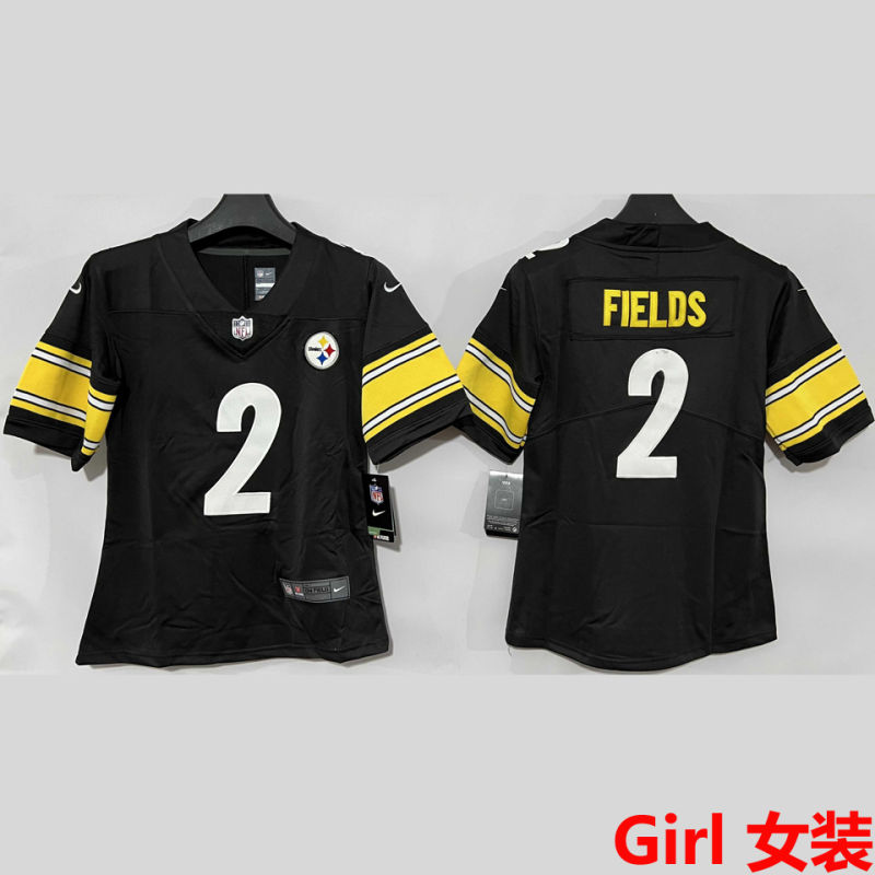 FIELDS #2 Pittsburgh Steelers Girl NFL Jersey